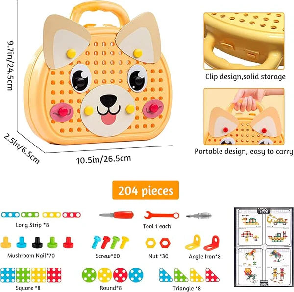 DIY Creative Screw Puzzle Suitcase